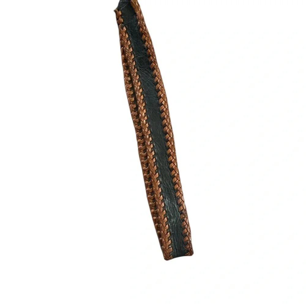 Vintage Circa 1960 Tooled Leather Brown Floral Clutch Wristlet